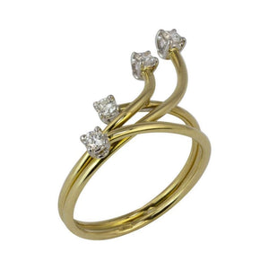 Finnies The Jewellers 18ct Yellow & White Gold Four Stone Diamond Dress Ring