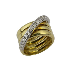 Finnies The Jewellers 18ct Yellow & White Gold Round Brilliant Cut Diamonds Ring
