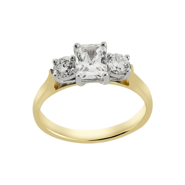 Finnies The Jewellers 18ct Yellow & White Gold Three Stone Diamond Ring