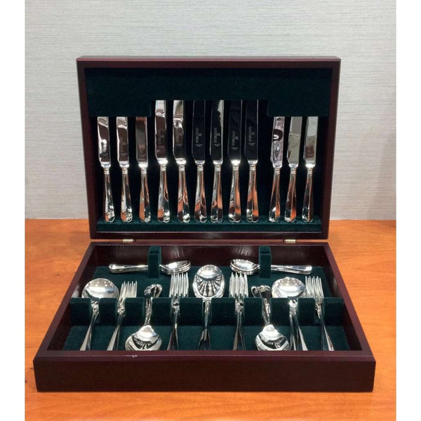 Finnies The Jewellers 44 Piece Silver Plated Rattail Design Cutlery Set & Canteen