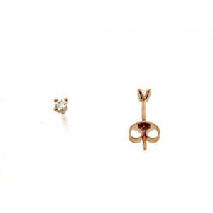 Finnies The Jewellers 9ct Rose Gold Diamond Stud Earrings