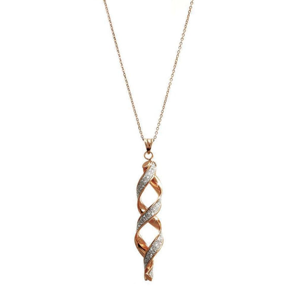 Finnies The Jewellers 9ct Rose Gold Glitter Pendant