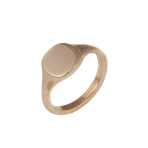Finnies The Jewellers 9ct Rose Gold Plain Cushion Shaped Signet Ring