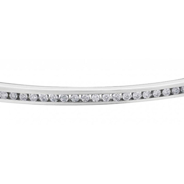 Finnies The Jewellers 9CT W RB DIA  0.50CT BANGLE