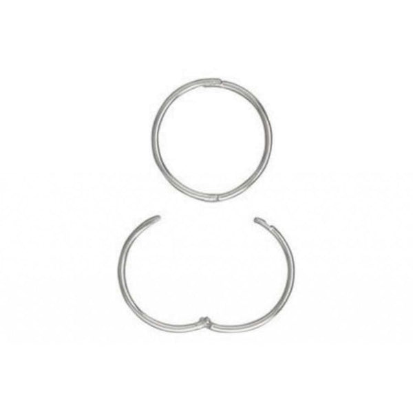 Finnies The Jewellers 9ct White Gold 14mm Sleeper Hoop Earrings