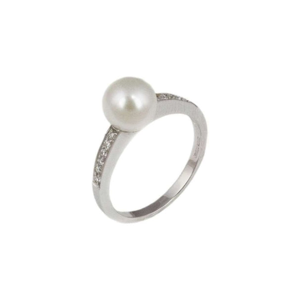 Finnies The Jewellers 9ct White Gold Diamond And Pearl Dress Ring