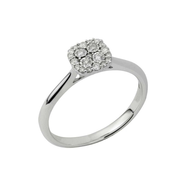 Finnies The Jewellers 9ct White Gold Diamond Cluster Ring 0.17ct