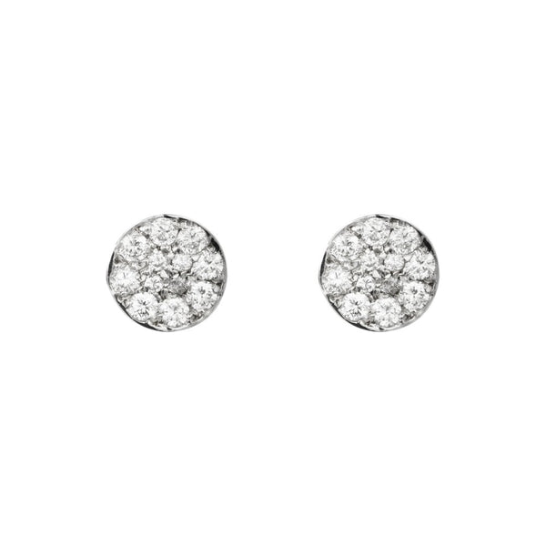 Finnies The Jewellers 9ct White Gold Diamond Cluster Stud Earrings