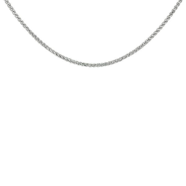 Finnies The Jewellers 9ct White Gold Diamond cut Spiga Chain