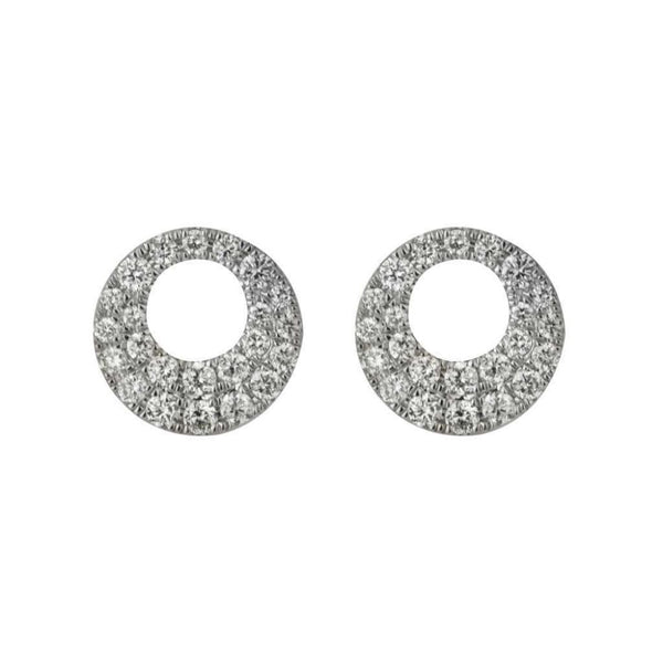 Finnies The Jewellers 9ct White Gold Diamond Set Round Stud Earrings 0.25ct