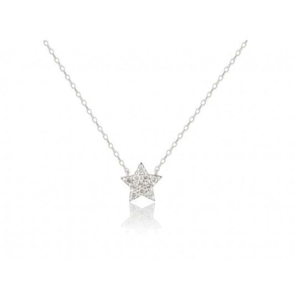 Finnies The Jewellers 9ct White Gold Diamond Set Star Pendant