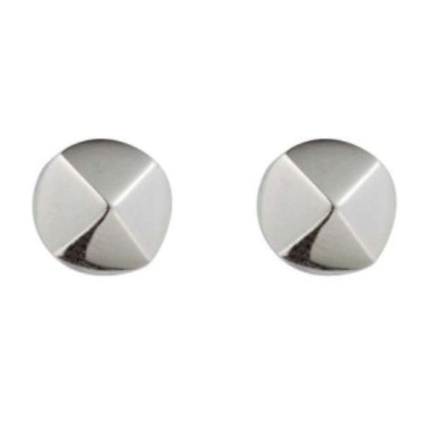 Finnies The Jewellers 9CT White gold domed stud earrings