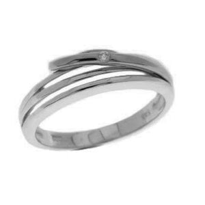 Finnies The Jewellers 9ct White Gold Four Strand Dress Ring