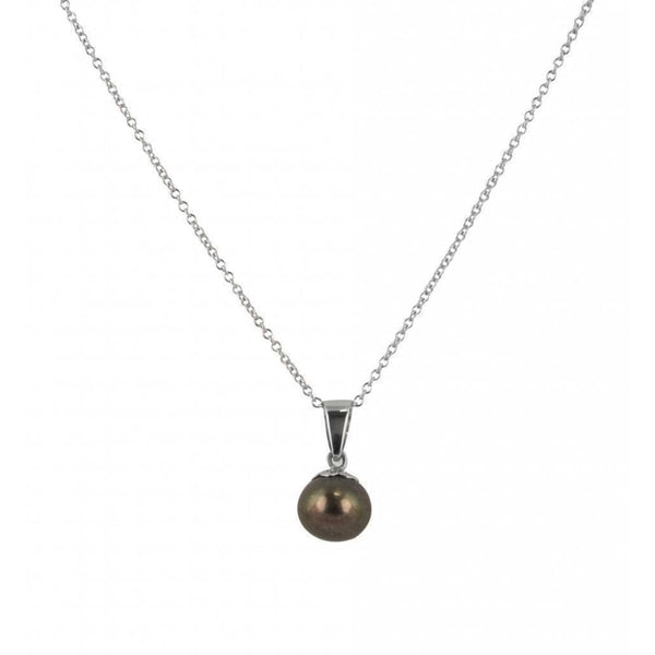 Finnies The Jewellers 9ct White Gold Grey/Black Cultured Pearl Pendant