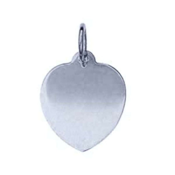 Finnies The Jewellers 9ct White Gold Heart Disc