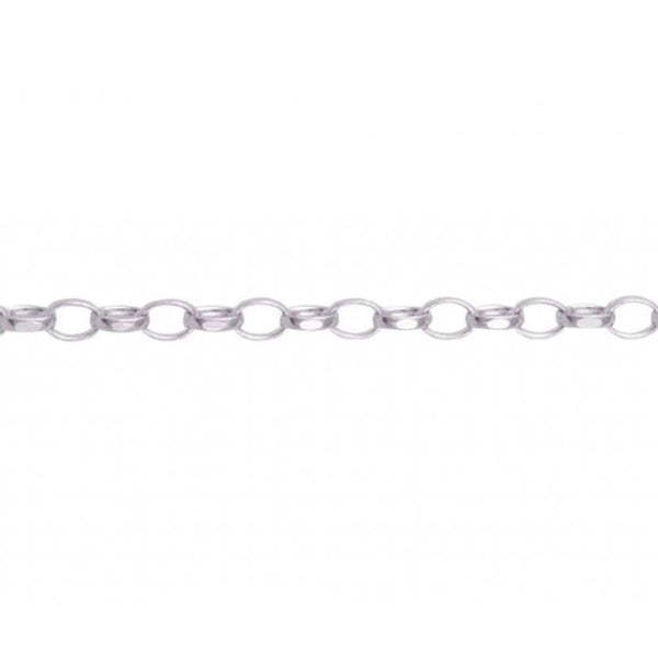 Finnies The Jewellers 9ct White Gold Oval Belcher Chain