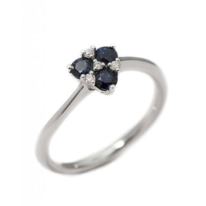 Finnies The Jewellers 9ct White Gold Sapphire & Diamond Dress Ring