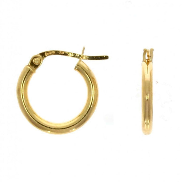 Finnies The Jewellers 9ct Yellow Gold 3.5mm Tubular Hoop Earrings