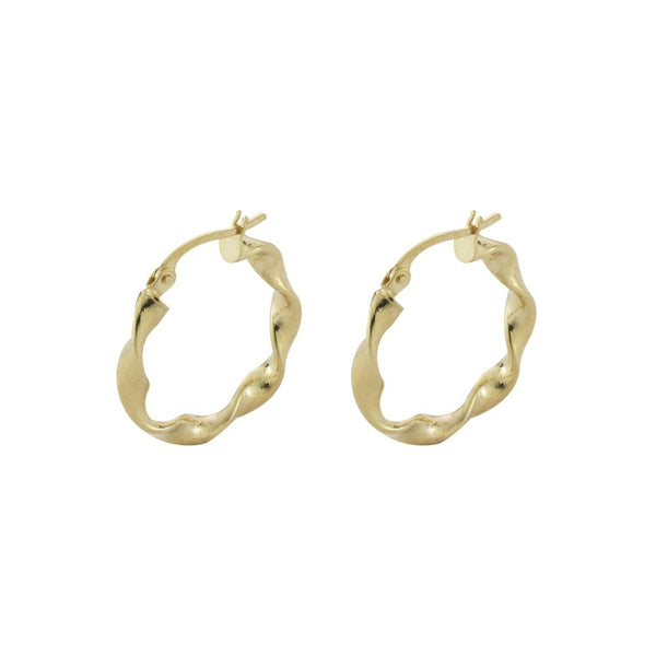 Finnies The Jewellers 9ct Yellow Gold 3mm Twist Ribbon Hoop Earrings
