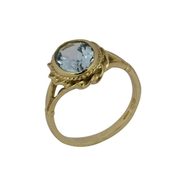 Finnies The Jewellers 9ct Yellow Gold Blue Topaz Dress Ring