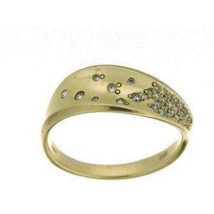 Finnies The Jewellers 9ct Yellow Gold Concaved Diamond Dress Ring