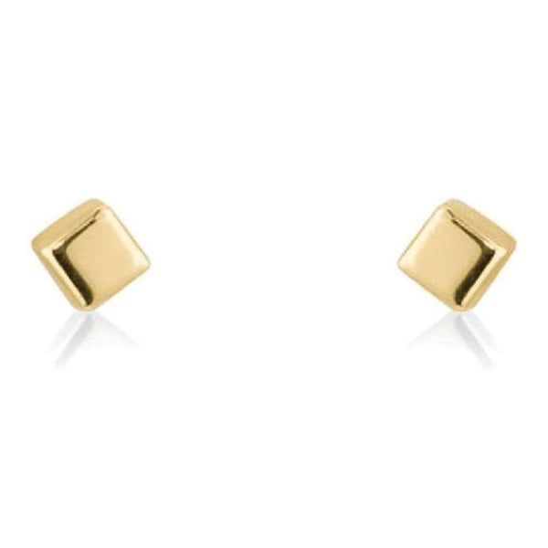 Finnies The Jewellers 9ct Yellow Gold Cube Earrings