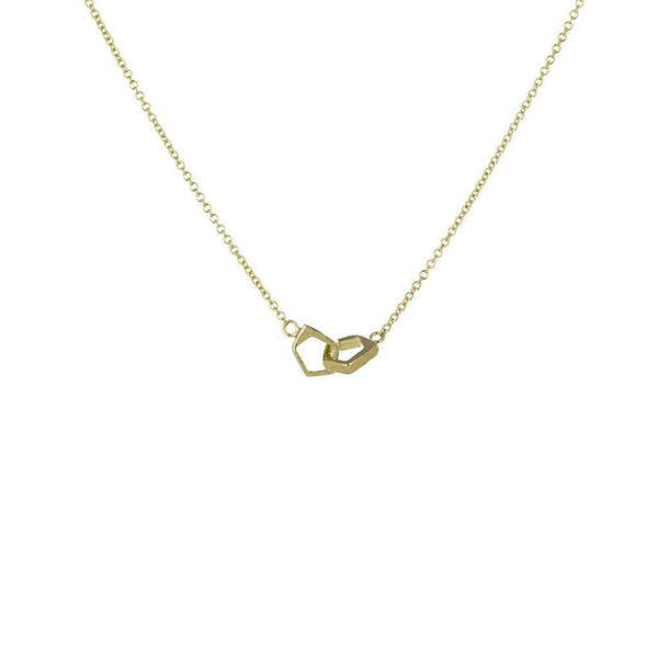 Finnies The Jewellers 9ct Yellow Gold Double Pentagon 18
