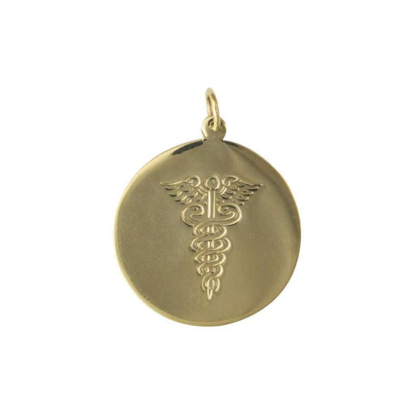 Finnies The Jewellers 9ct Yellow Gold Engraved Medical Round Disc
