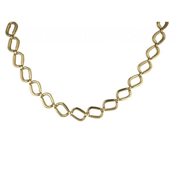 Finnies The Jewellers 9ct Yellow Gold Fancy Open Link Chain