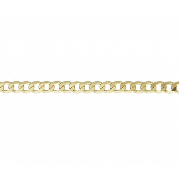 Finnies The Jewellers 9ct Yellow Gold Filed Flat Open Curb Chain 24