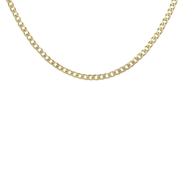Finnies The Jewellers 9ct Yellow Gold Filed Flat Open Curb Chain