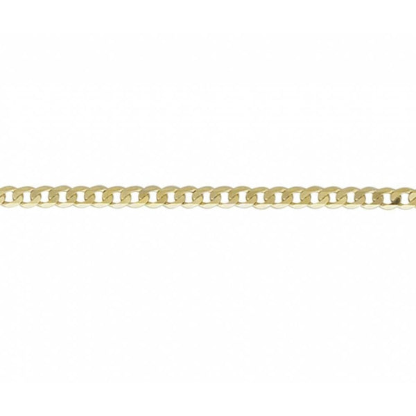 Finnies The Jewellers 9ct Yellow Gold Filed Flat Open Curb Chain