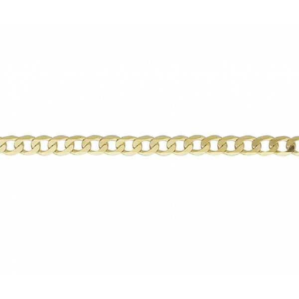 Finnies The Jewellers 9ct Yellow Gold Flat Square Curb Link Chain