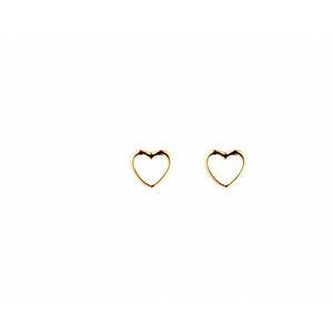 Finnies The Jewellers 9ct Yellow Gold Heart Stud Earrings