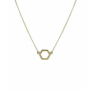 Finnies The Jewellers 9ct Yellow Gold Hexagonal Necklace