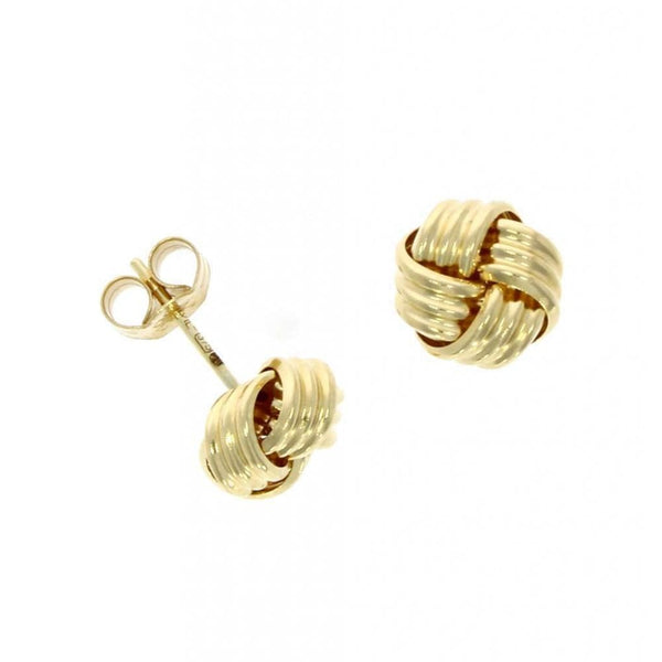 Finnies The Jewellers 9CT Yellow Gold Knot Stud Earrings