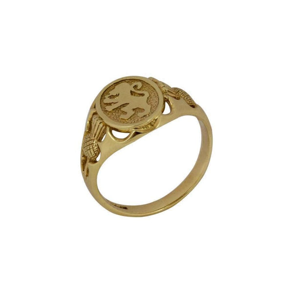 Finnies The Jewellers 9ct Yellow Gold Lion Rampant Oval Signet Ring