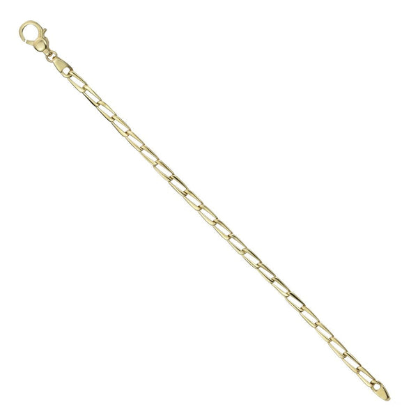 Finnies The Jewellers 9ct Yellow Gold Open Rectangular Curb Link Bracelet