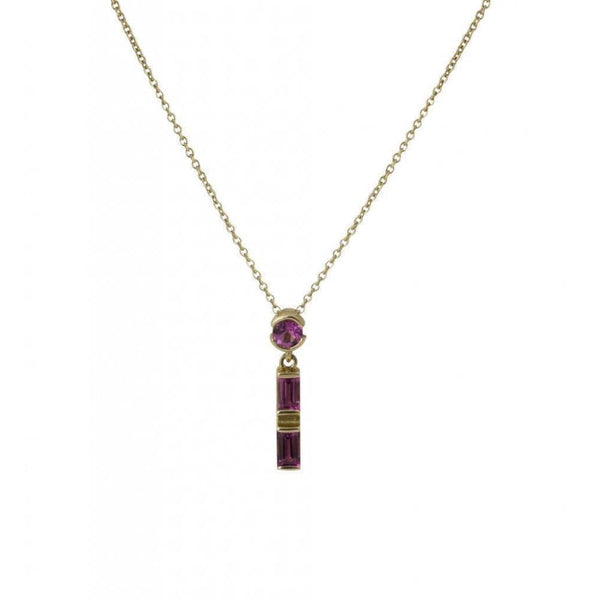 Finnies The Jewellers 9ct Yellow Gold Pink Tourmaline Pendant