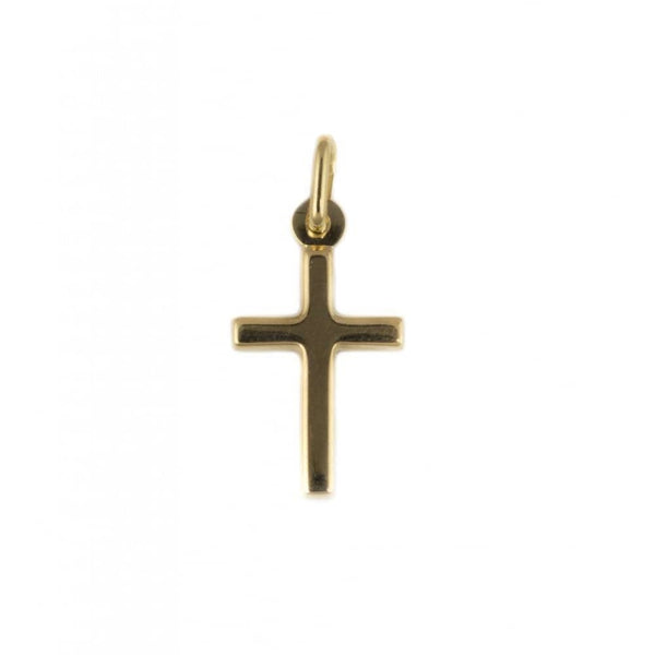 Finnies The Jewellers 9ct Yellow Gold Plain Cross Pendant.