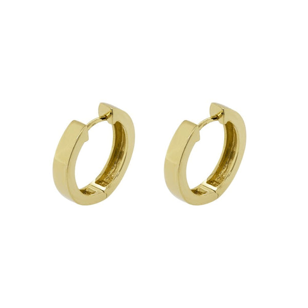 Finnies The Jewellers 9ct Yellow Gold Plain Flat Hoop Earrings
