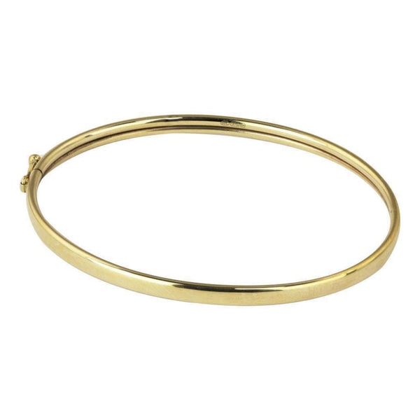 Finnies The Jewellers 9ct Yellow Gold Plain Polished Sprung Oval Bangle