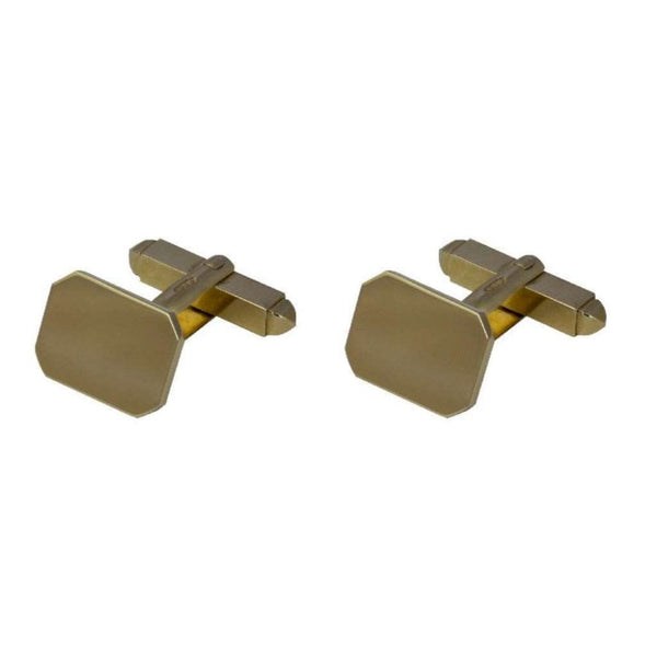Finnies The Jewellers 9ct Yellow Gold Polished Oblong Bar Cufflinks