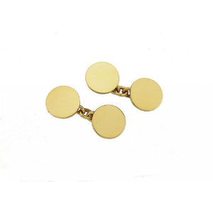 Finnies The Jewellers 9ct Yellow Gold Round Polished Chainlink Cufflinks