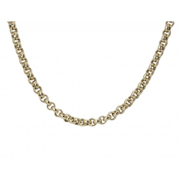 Finnies The Jewellers 9ct Yellow Gold Rounded Belcher Link Chain 18