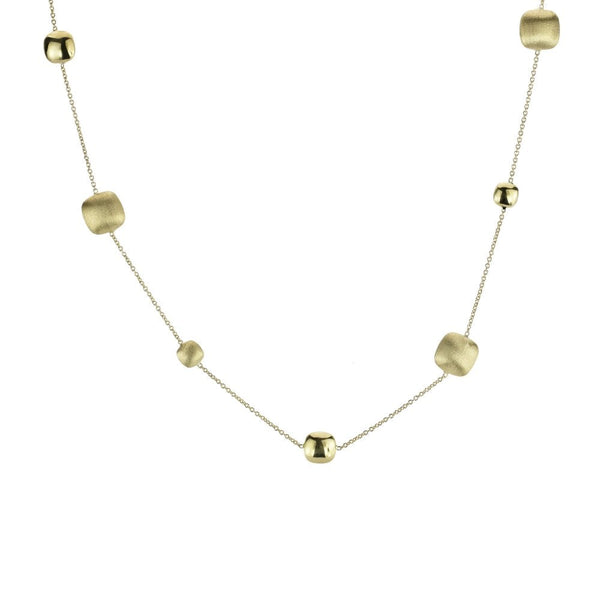 Finnies The Jewellers 9ct Yellow Gold Satin & Polished Long Chain