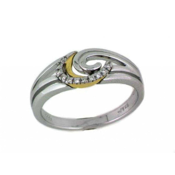 Finnies The Jewellers 9ct Yellow & White Gold Four Swirl Diamond Dress Ring