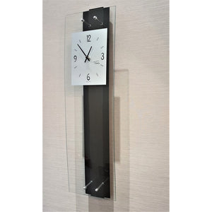 Finnies The Jewellers AMS Pendulum Glass & Aluminium Wall Clock