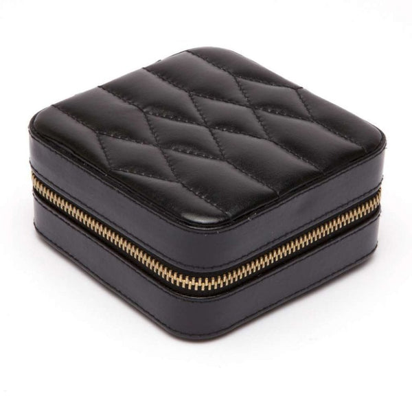 Finnies The Jewellers Black Quilted Leather Jewellery Case