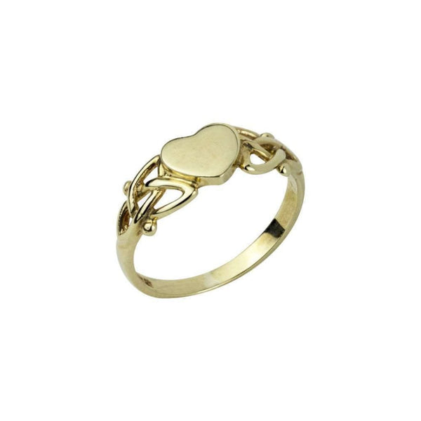 Finnies The Jewellers Childs 9ct Yellow Gold Heart Fancy Signet Ring